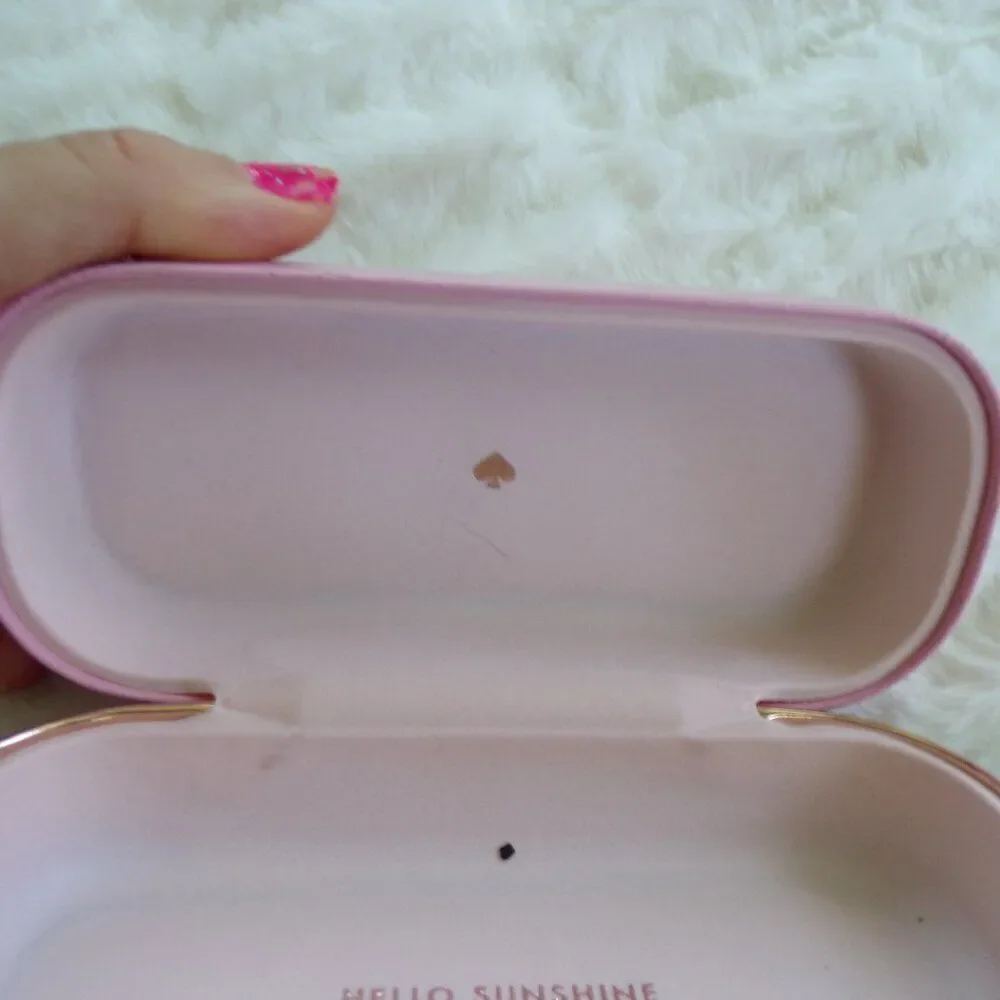 Kate spade pink and green sunglasses case